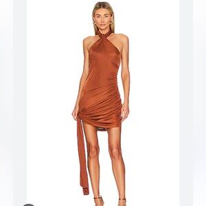 GAUGE81 Riga Mini Dress in Chestnut Size S
